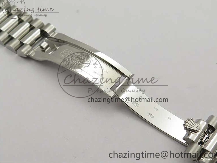 40mm Dial 904 President Ice on Markers T 228239 Blue Crystal SS A2836 Bracelet Dial New SS Version BP Day-Date 0330